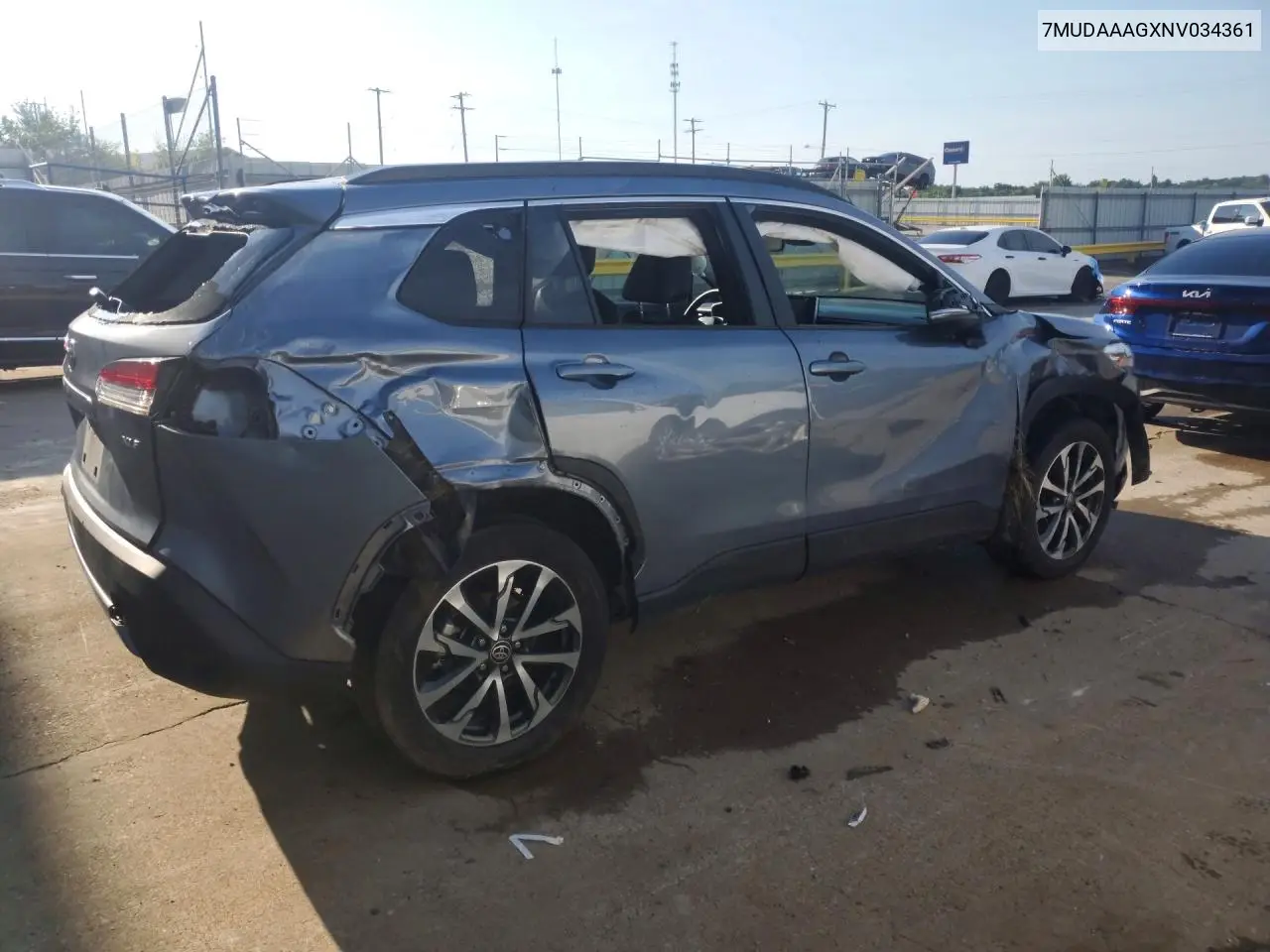 2022 Toyota Corolla Cross Xle VIN: 7MUDAAAGXNV034361 Lot: 58424436