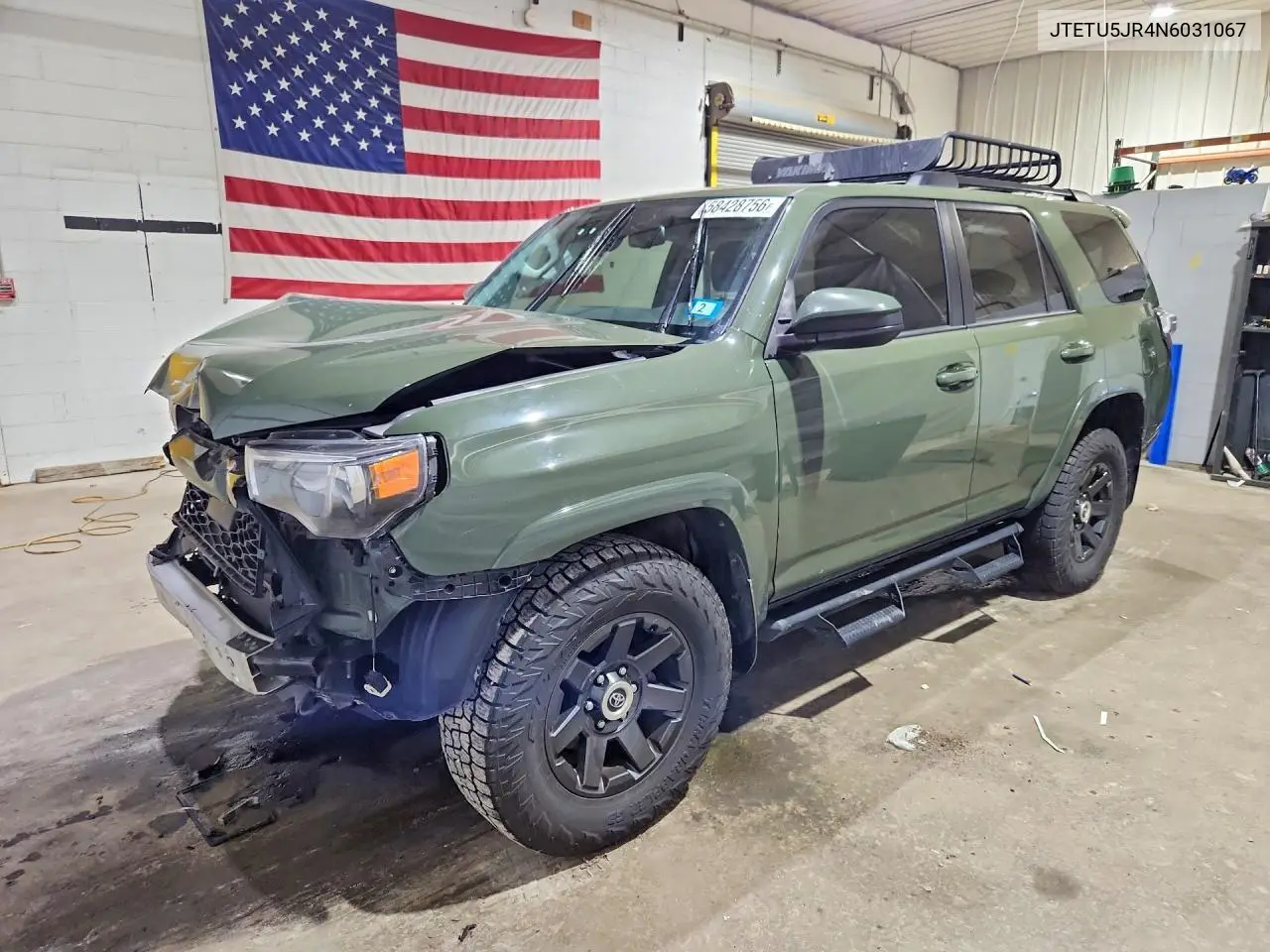 2022 Toyota 4Runner Trail VIN: JTETU5JR4N6031067 Lot: 58428756
