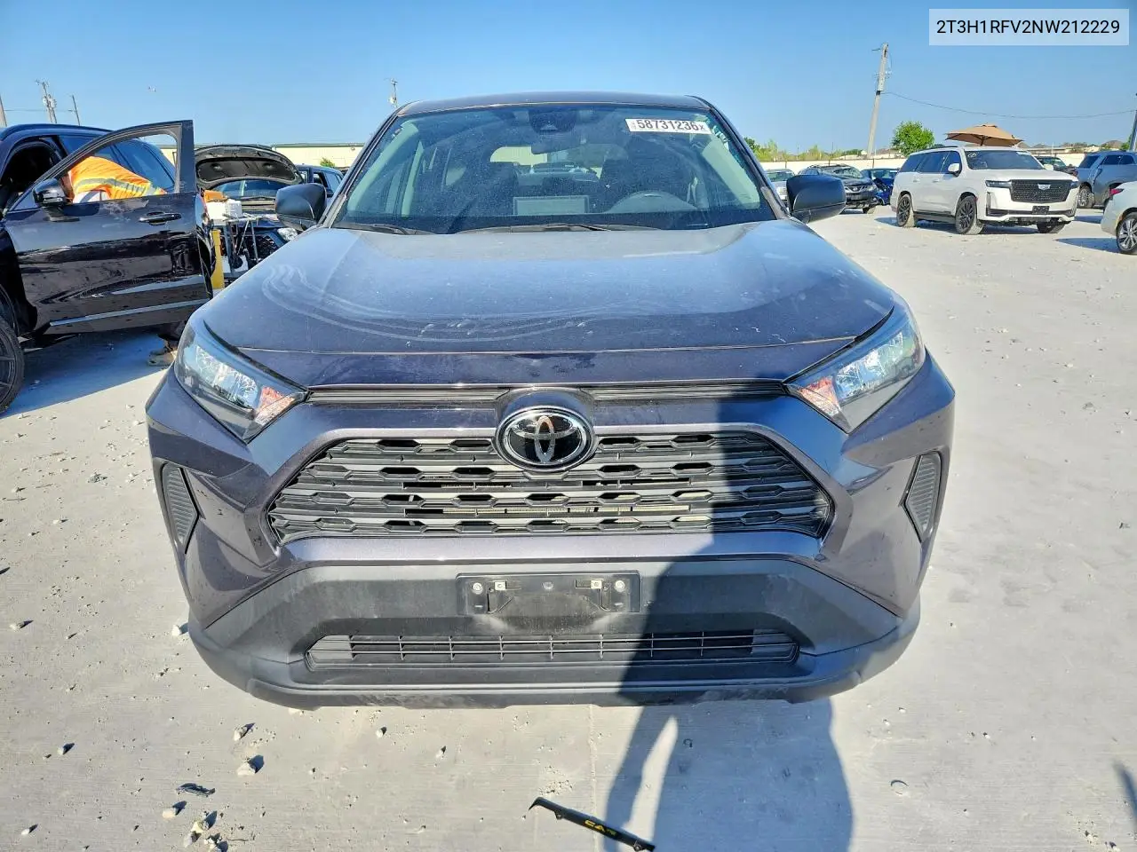 2022 Toyota Rav4 Le VIN: 2T3H1RFV2NW212229 Lot: 58731236