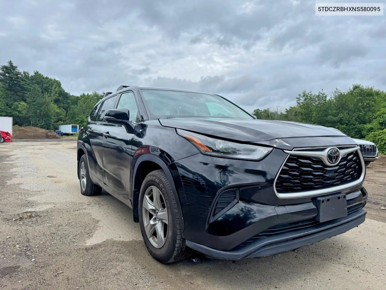 2022 Toyota Highlander L VIN: 5TDCZRBHXNS580095 Lot: 58818586