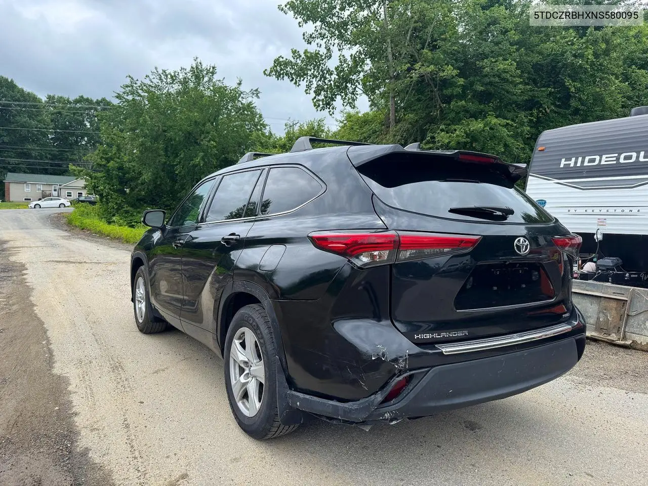 2022 Toyota Highlander L VIN: 5TDCZRBHXNS580095 Lot: 58818586