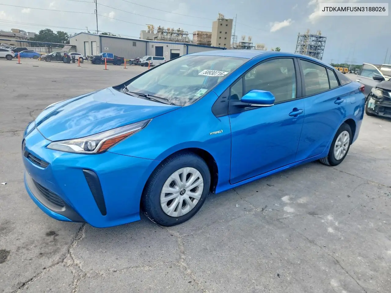 2022 Toyota Prius L Eco VIN: JTDKAMFU5N3188026 Lot: 58930716