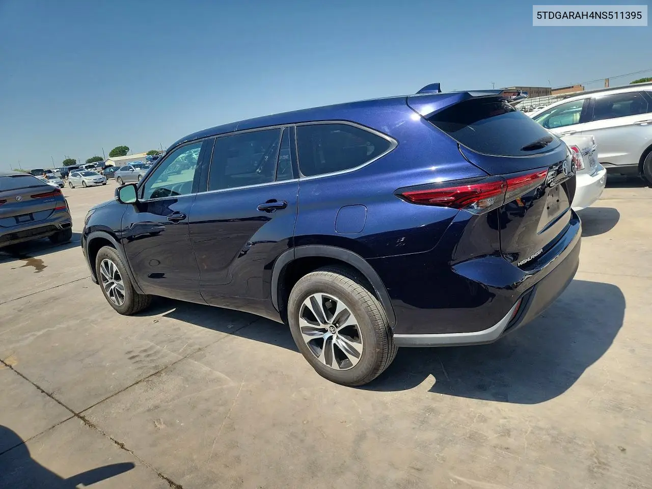 2022 Toyota Highlander Hybrid Xle VIN: 5TDGARAH4NS511395 Lot: 61871726