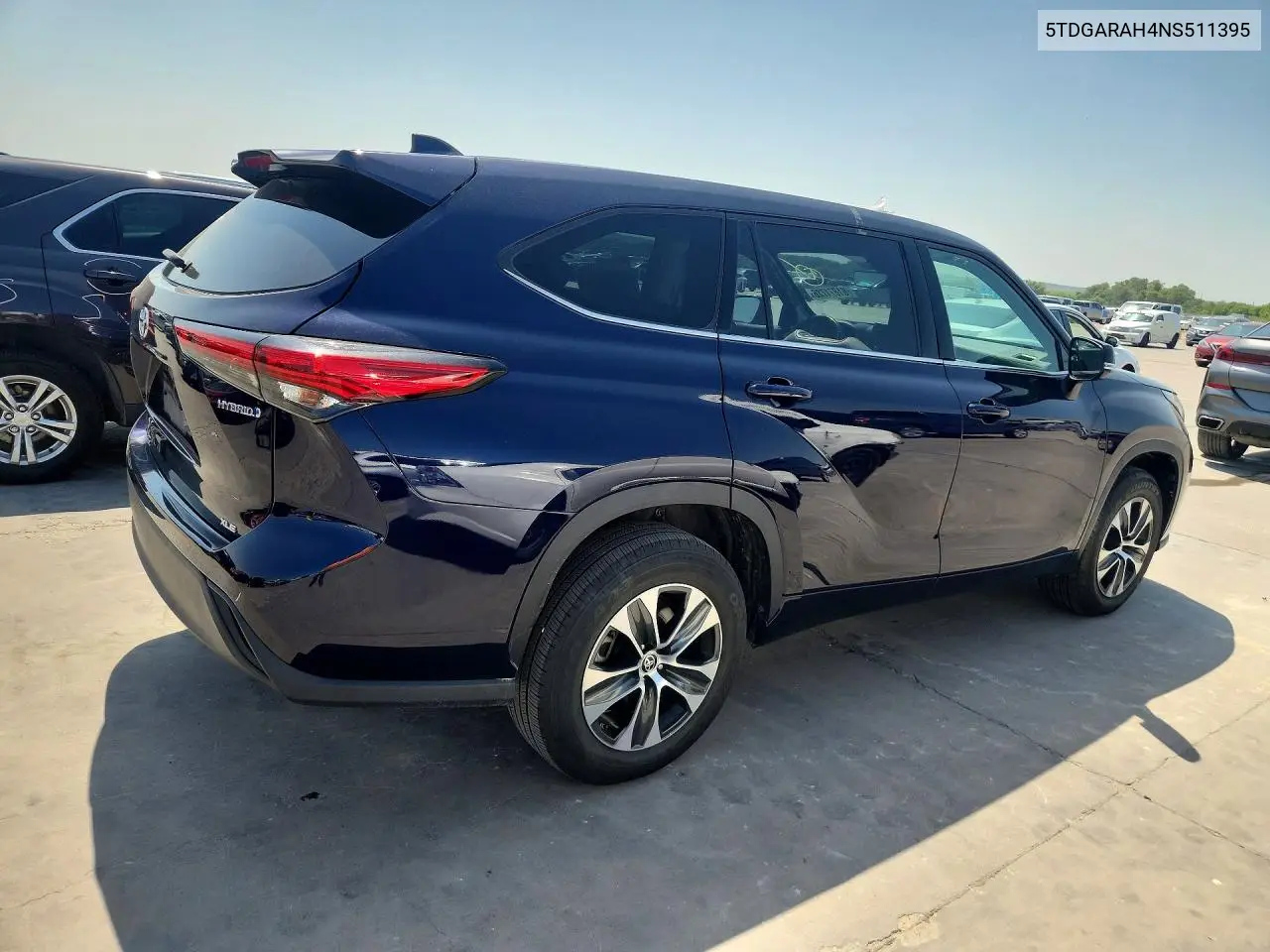 2022 Toyota Highlander Hybrid Xle VIN: 5TDGARAH4NS511395 Lot: 61871726