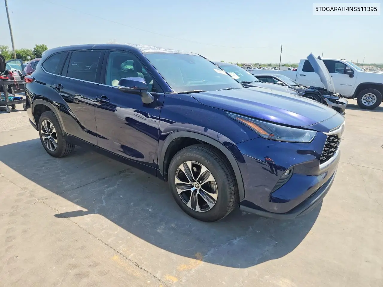 2022 Toyota Highlander Hybrid Xle VIN: 5TDGARAH4NS511395 Lot: 61871726