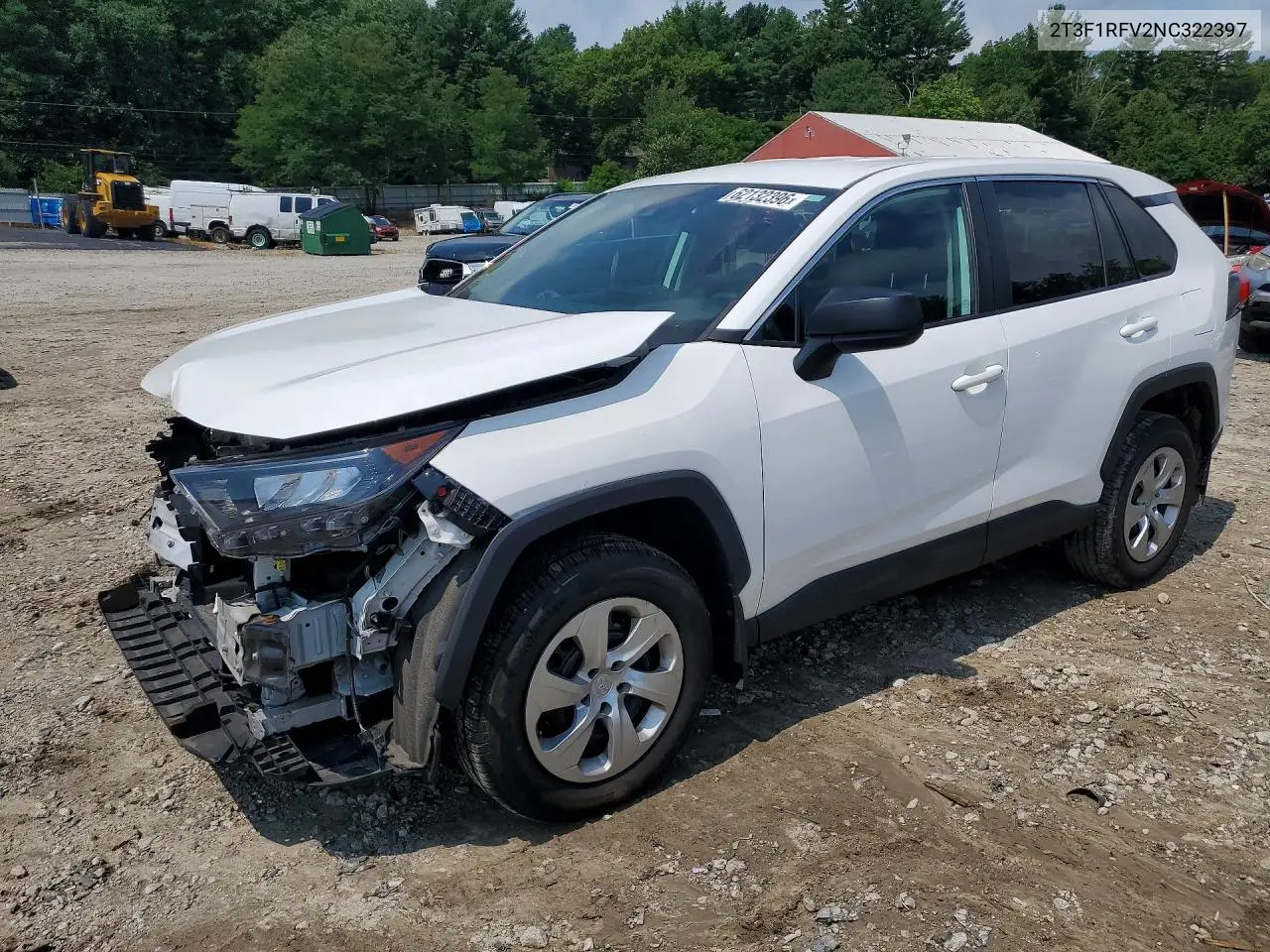 2022 Toyota Rav4 Le VIN: 2T3F1RFV2NC322397 Lot: 62132396