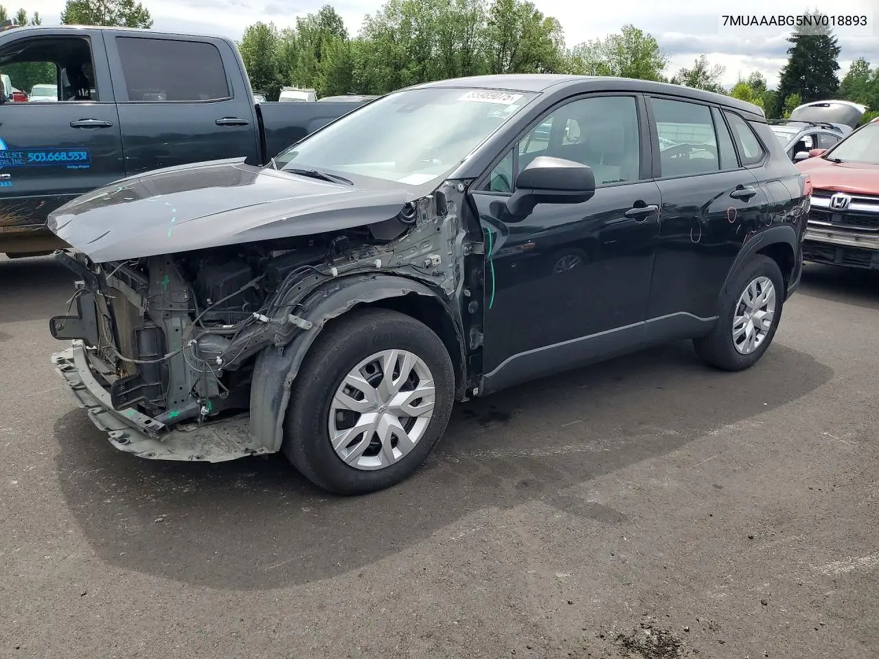 2022 Toyota Corolla Cross L VIN: 7MUAAABG5NV018893 Lot: 85989075