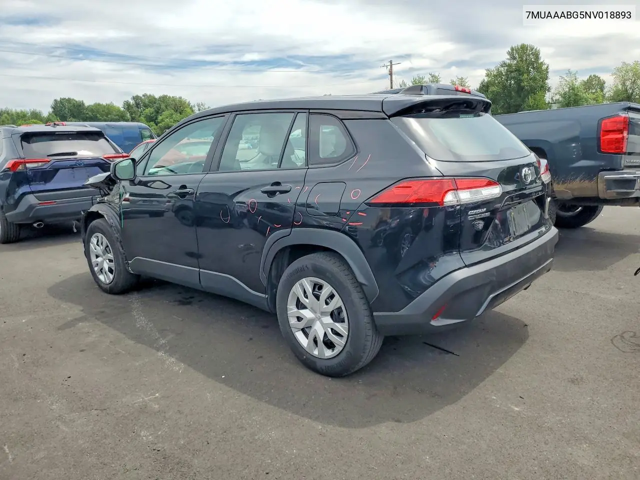 2022 Toyota Corolla Cross L VIN: 7MUAAABG5NV018893 Lot: 85989075