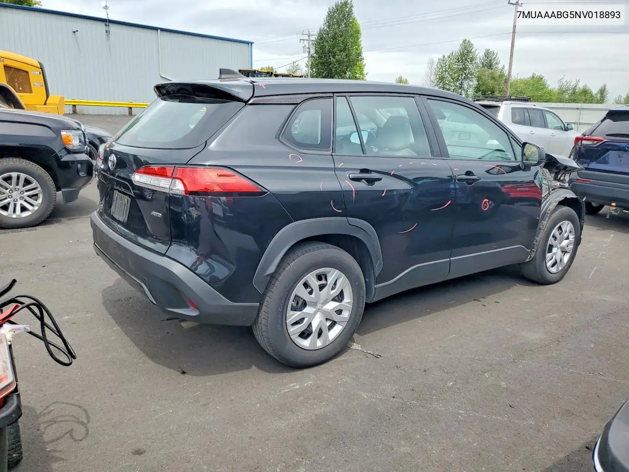 2022 Toyota Corolla Cross L VIN: 7MUAAABG5NV018893 Lot: 85989075