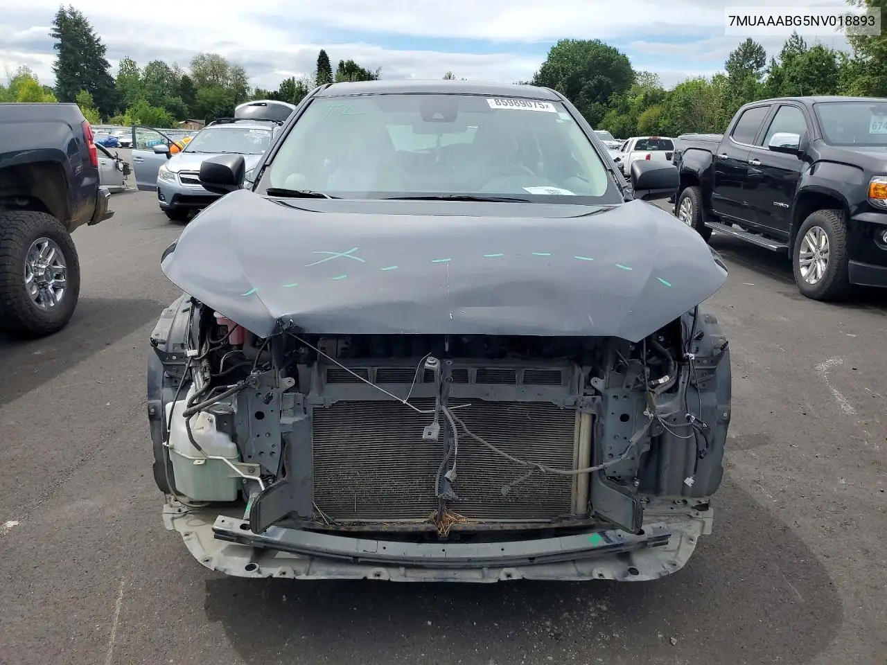 2022 Toyota Corolla Cross L VIN: 7MUAAABG5NV018893 Lot: 85989075