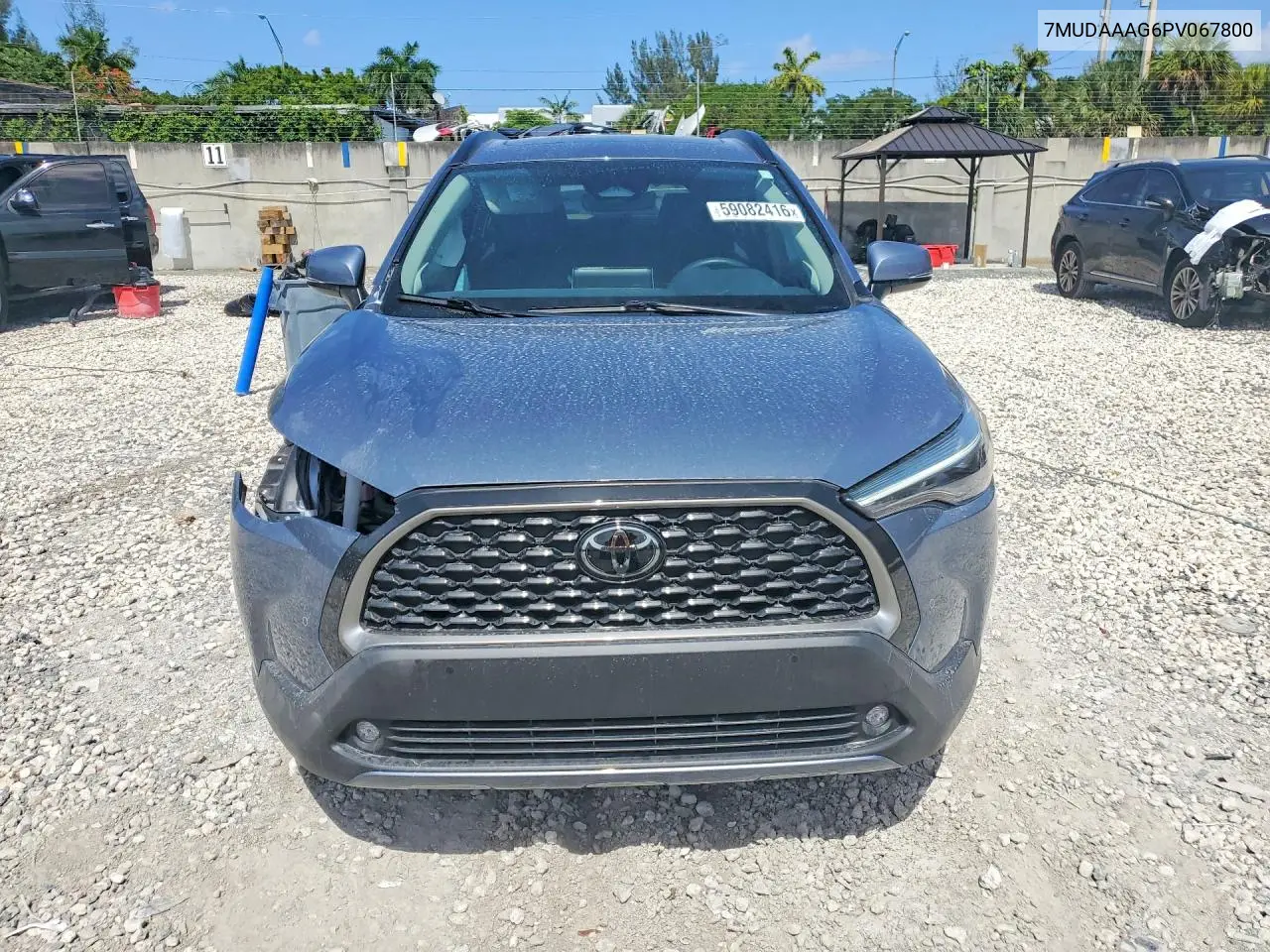 2023 Toyota Corolla Cross Xle VIN: 7MUDAAAG6PV067800 Lot: 59082416
