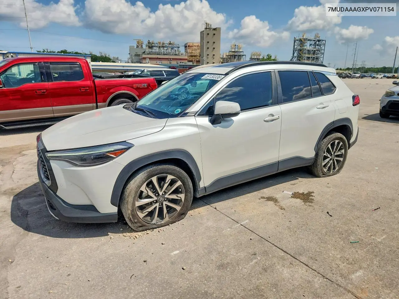 2023 Toyota Corolla Cross Xle VIN: 7MUDAAAGXPV071154 Lot: 59130336