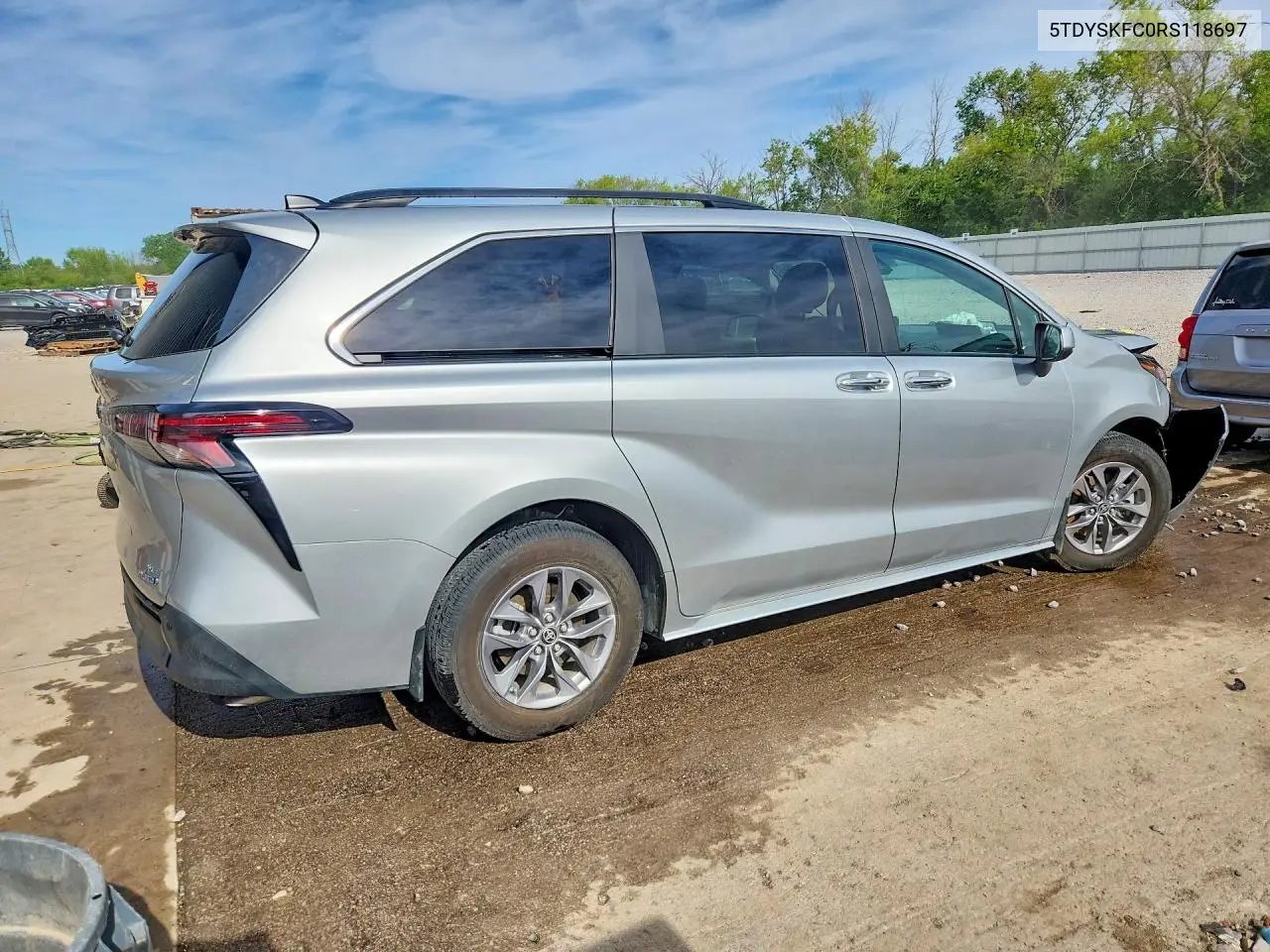 2024 Toyota Sienna Xle 7-Passenger VIN: 5TDYSKFC0RS118697 Lot: 55705486