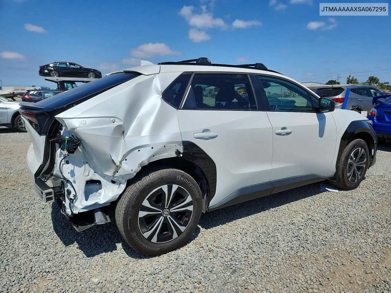 2025 Toyota Bz4X Xle VIN: JTMAAAAAXSA067295 Lot: 53293916