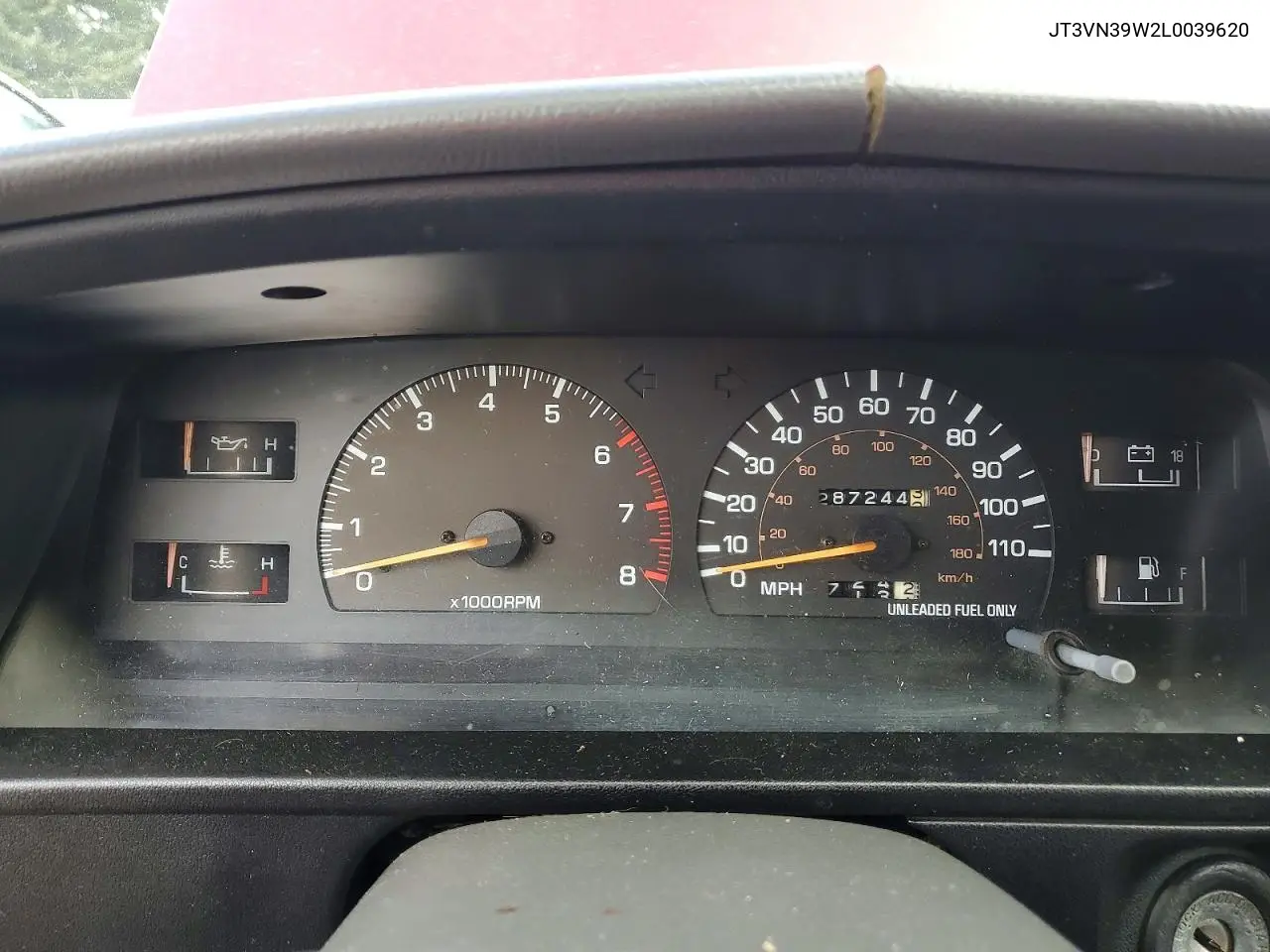 1990 Toyota 4Runner Vn39 Sr5 VIN: JT3VN39W2L0039620 Lot: 74791995