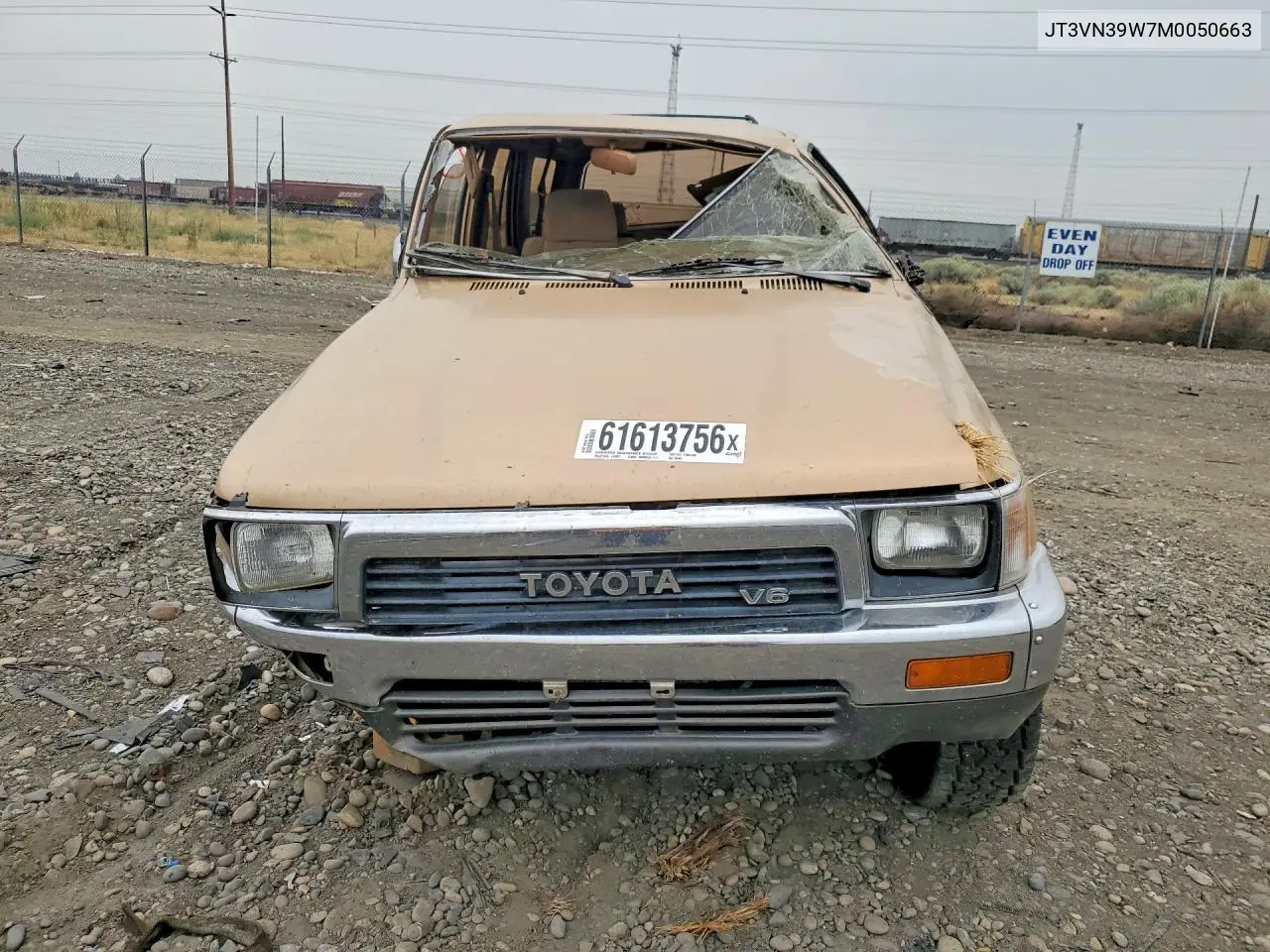 1991 Toyota 4Runner Vn39 Sr5 VIN: JT3VN39W7M0050663 Lot: 61613756