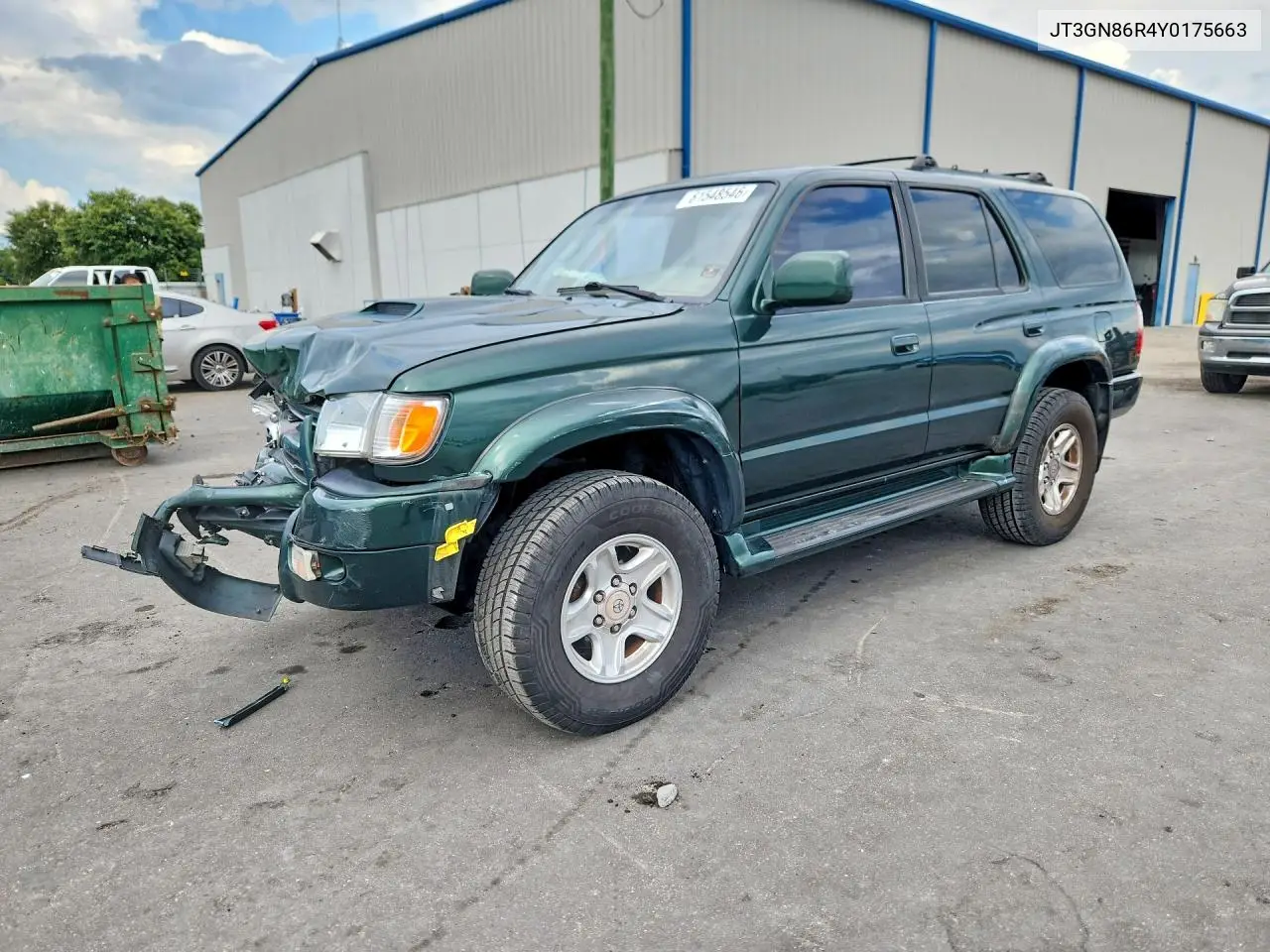2000 Toyota 4Runner Sr5 VIN: JT3GN86R4Y0175663 Lot: 61548546