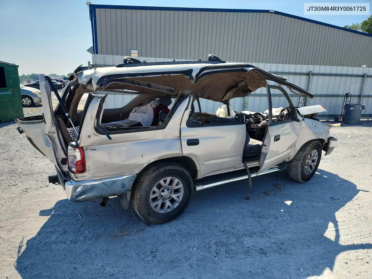 2000 Toyota 4Runner Base VIN: JT3GM84R3Y0061725 Lot: 61573446