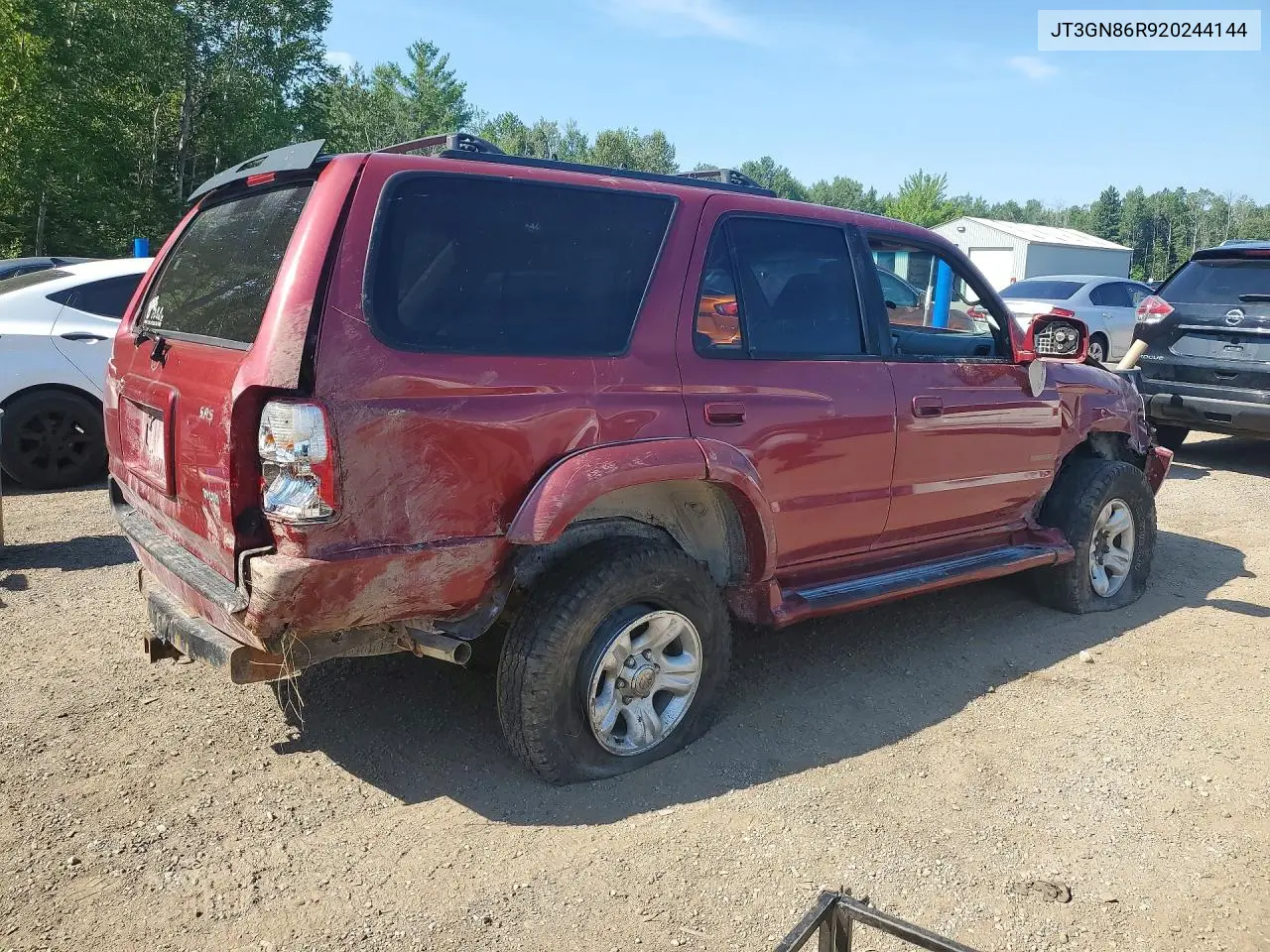 2002 Toyota 4 Runner S VIN: JT3GN86R920244144 Lot: 60401326