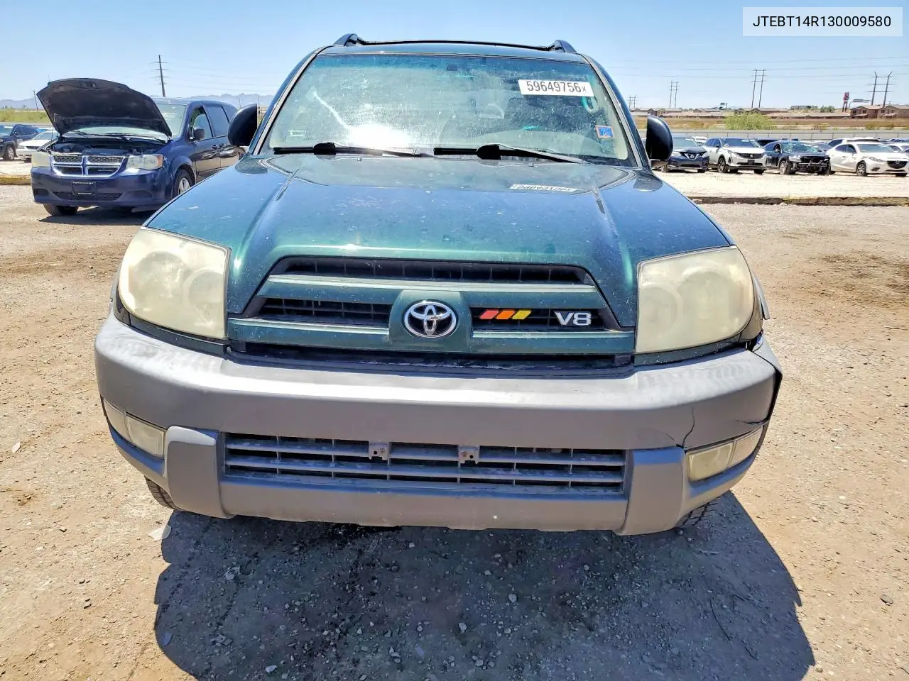 2003 Toyota 4Runner Sr5 VIN: JTEBT14R130009580 Lot: 59649756