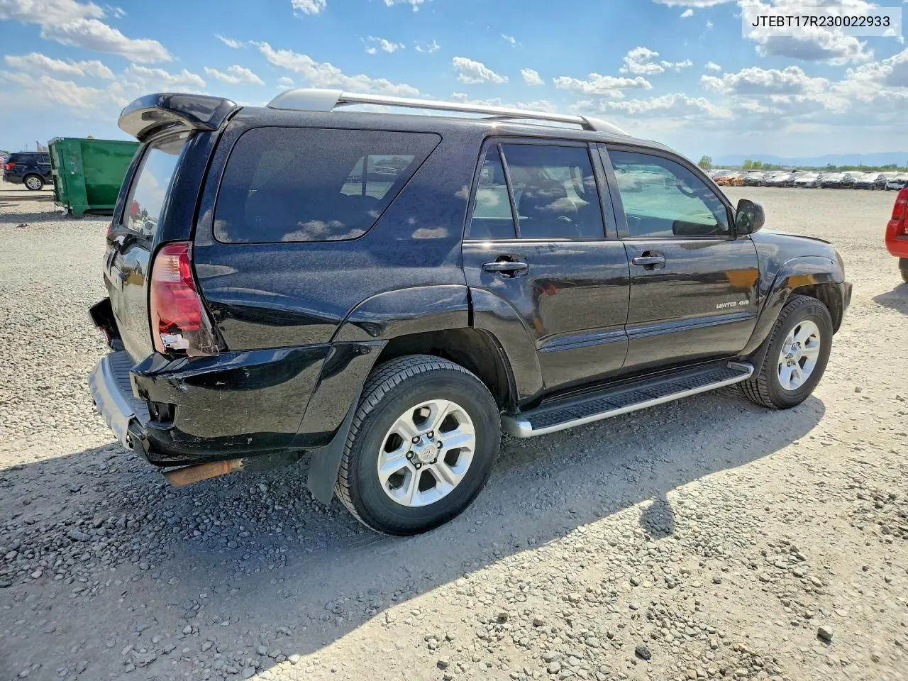 2003 Toyota 4Runner Limited VIN: JTEBT17R230022933 Lot: 60202396