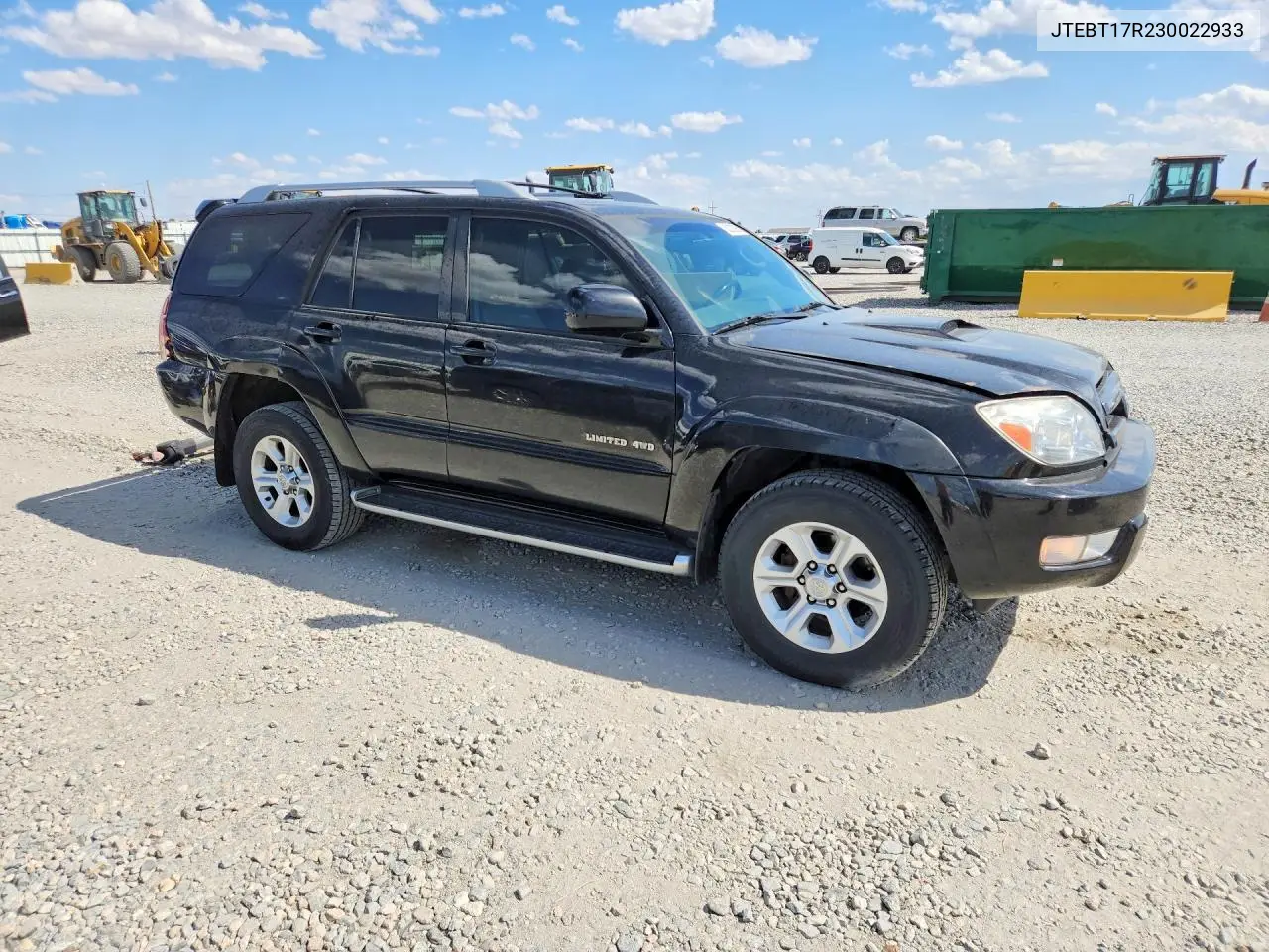 2003 Toyota 4Runner Limited VIN: JTEBT17R230022933 Lot: 60202396