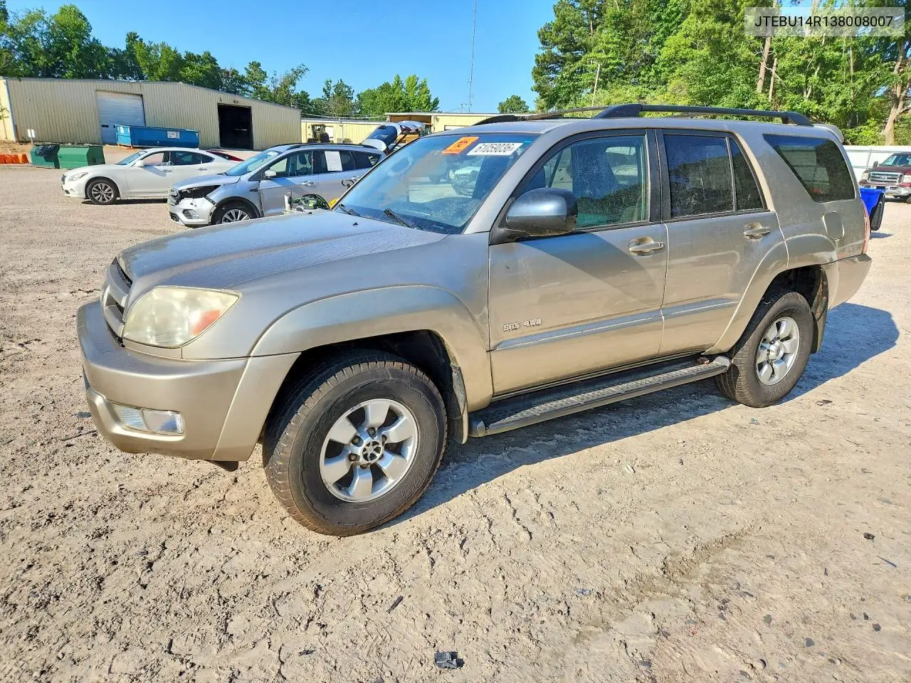 2003 Toyota 4Runner Sr5 VIN: JTEBU14R138008007 Lot: 61059036