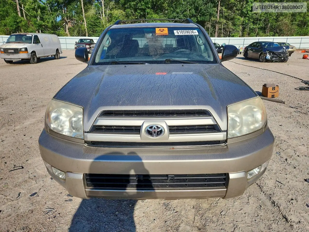 2003 Toyota 4Runner Sr5 VIN: JTEBU14R138008007 Lot: 61059036
