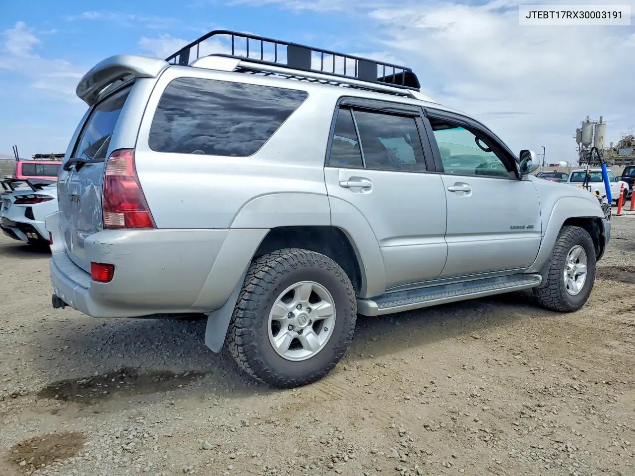 2003 Toyota 4Runner Limited VIN: JTEBT17RX30003191 Lot: 61702266