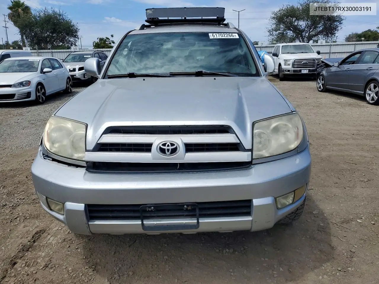 2003 Toyota 4Runner Limited VIN: JTEBT17RX30003191 Lot: 61702266