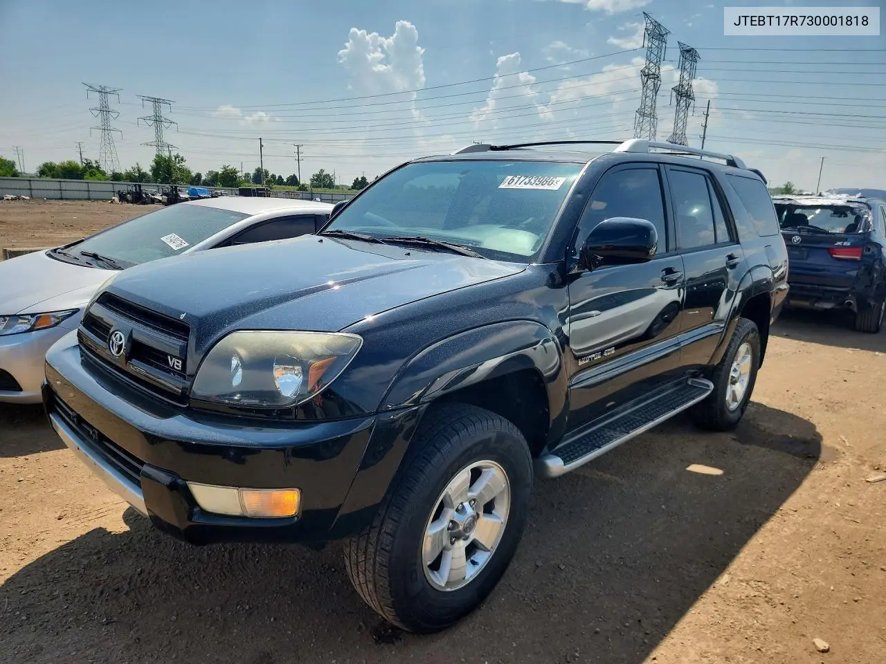 2003 Toyota 4Runner Limited VIN: JTEBT17R730001818 Lot: 61733986