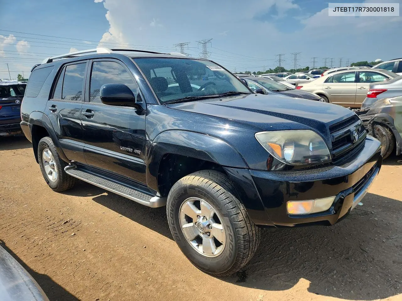 2003 Toyota 4Runner Limited VIN: JTEBT17R730001818 Lot: 61733986