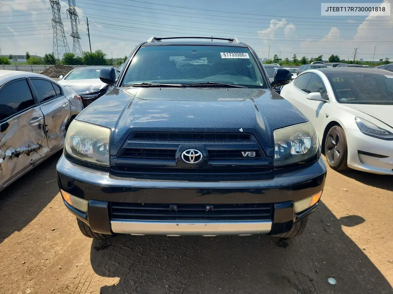 2003 Toyota 4Runner Limited VIN: JTEBT17R730001818 Lot: 61733986