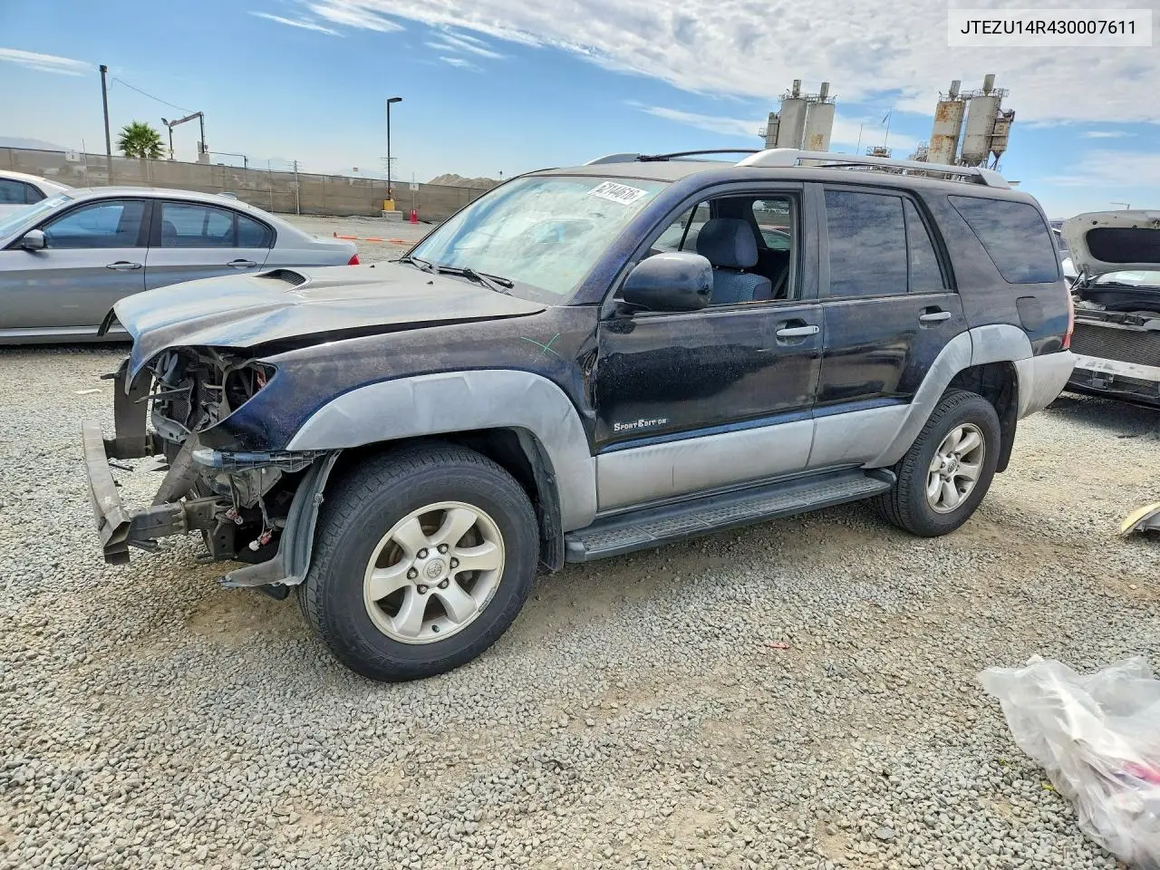 2003 Toyota 4Runner Sport Edition VIN: JTEZU14R430007611 Lot: 62144616