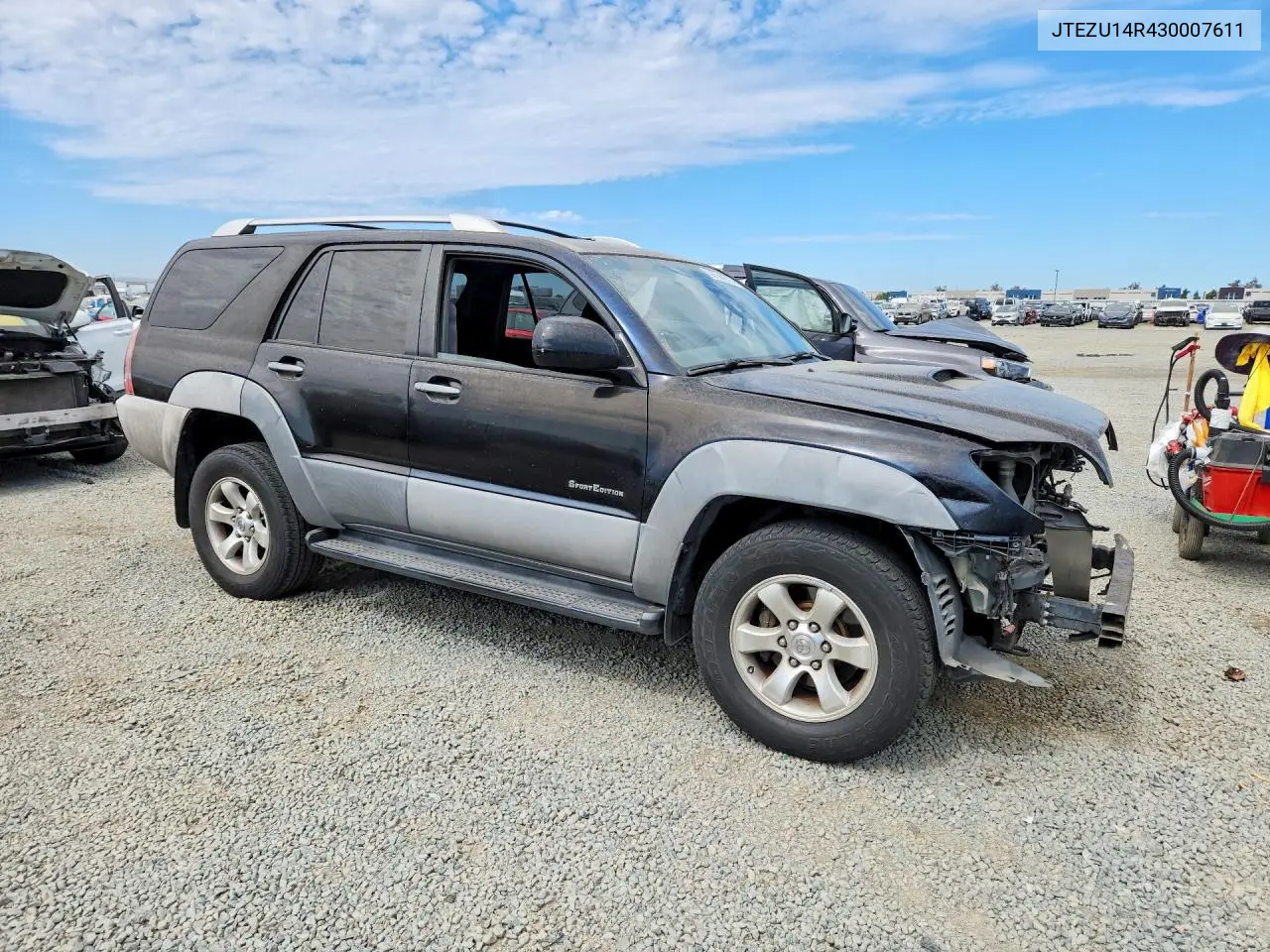 2003 Toyota 4Runner Sport Edition VIN: JTEZU14R430007611 Lot: 62144616