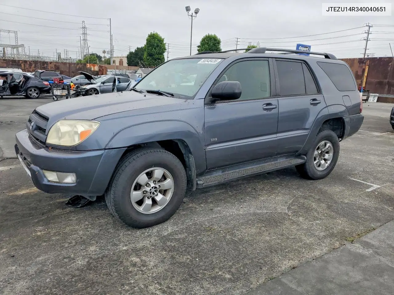 2004 Toyota 4Runner Sr5 VIN: JTEZU14R340040651 Lot: 56548436
