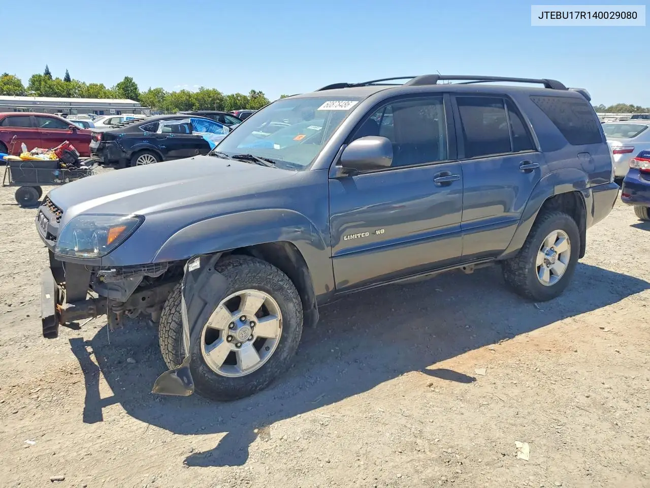 2004 Toyota 4Runner Limited VIN: JTEBU17R140029080 Lot: 60878486