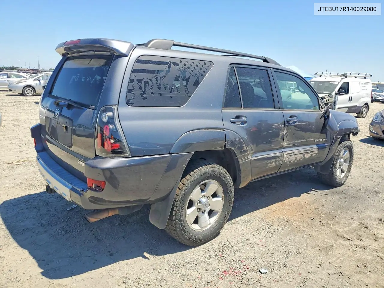 2004 Toyota 4Runner Limited VIN: JTEBU17R140029080 Lot: 60878486