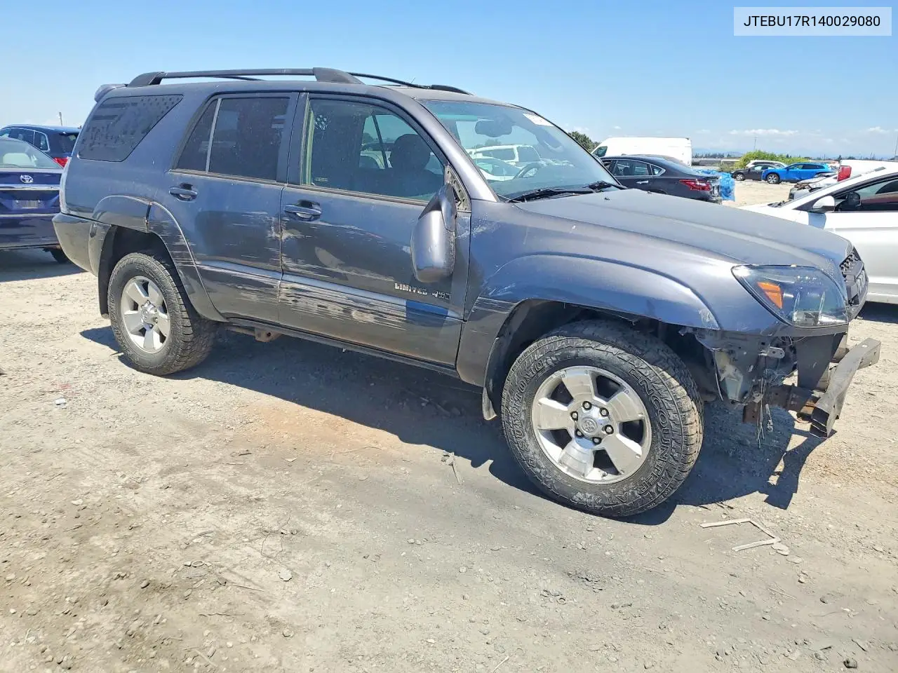 2004 Toyota 4Runner Limited VIN: JTEBU17R140029080 Lot: 60878486
