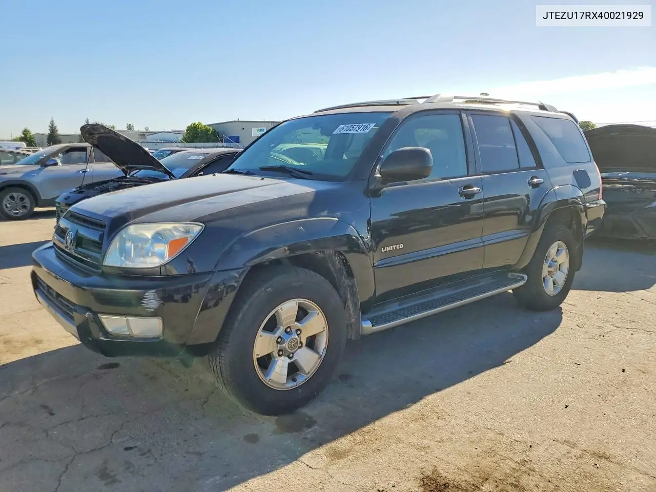 2004 Toyota 4Runner Limited VIN: JTEZU17RX40021929 Lot: 61057916