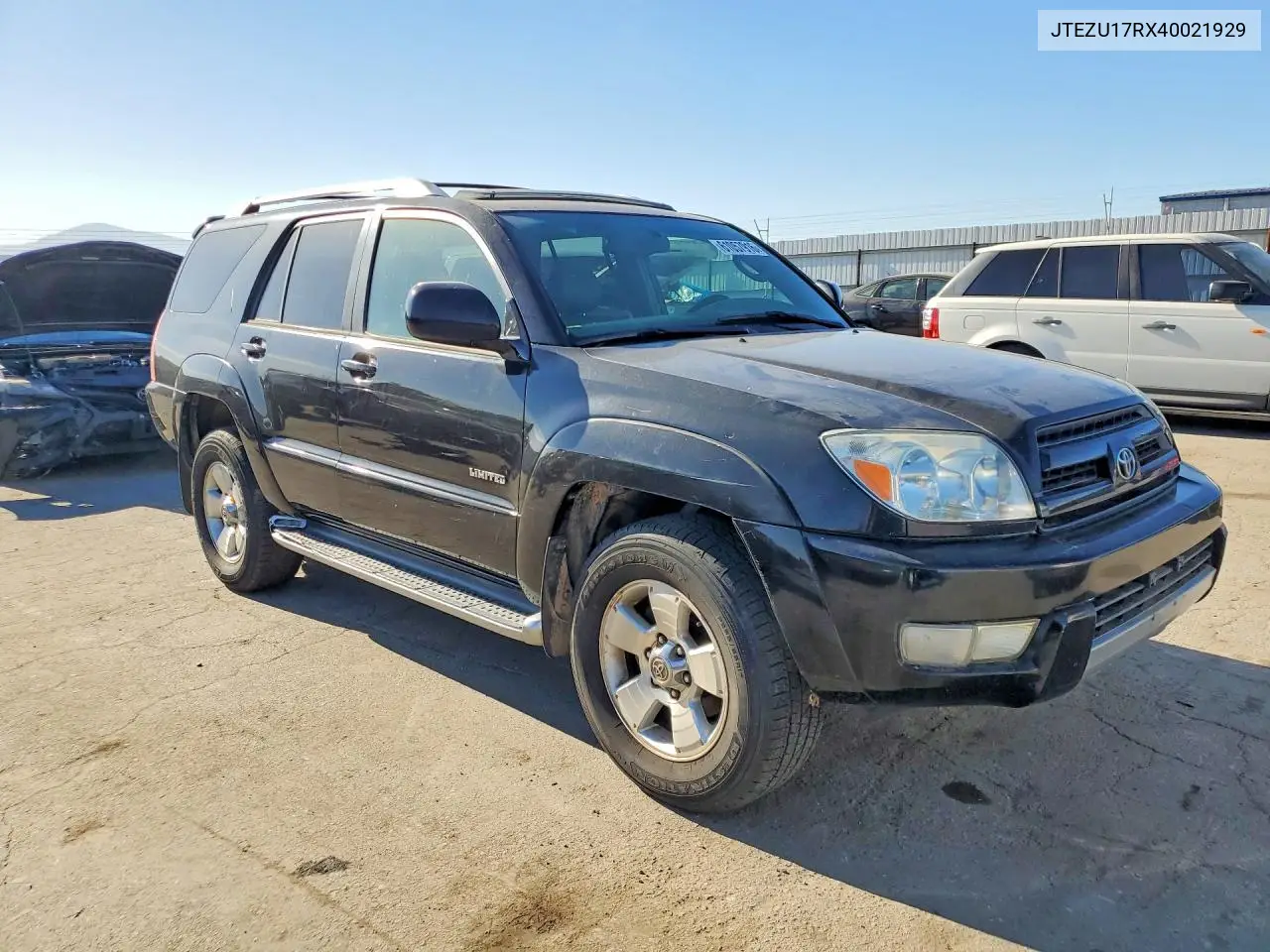2004 Toyota 4Runner Limited VIN: JTEZU17RX40021929 Lot: 61057916