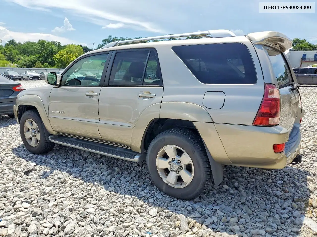 2004 Toyota 4Runner Limited VIN: JTEBT17R940034000 Lot: 61590456
