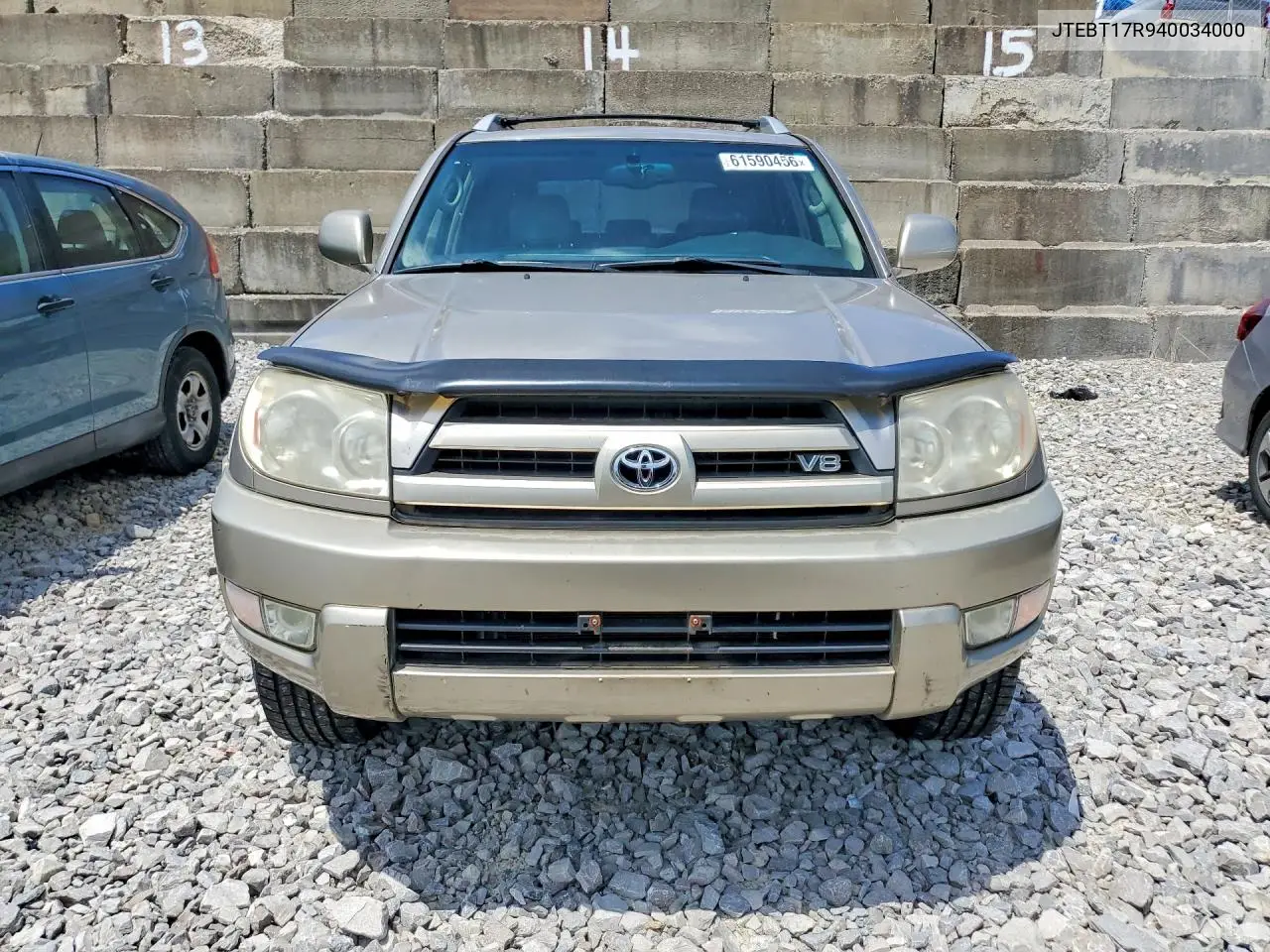 2004 Toyota 4Runner Limited VIN: JTEBT17R940034000 Lot: 61590456