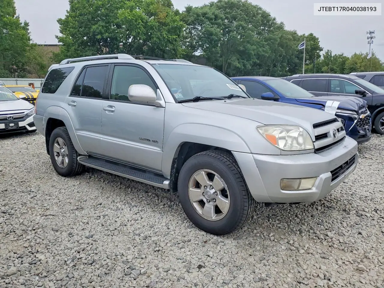 2004 Toyota 4Runner Limited VIN: JTEBT17R040038193 Lot: 61635686