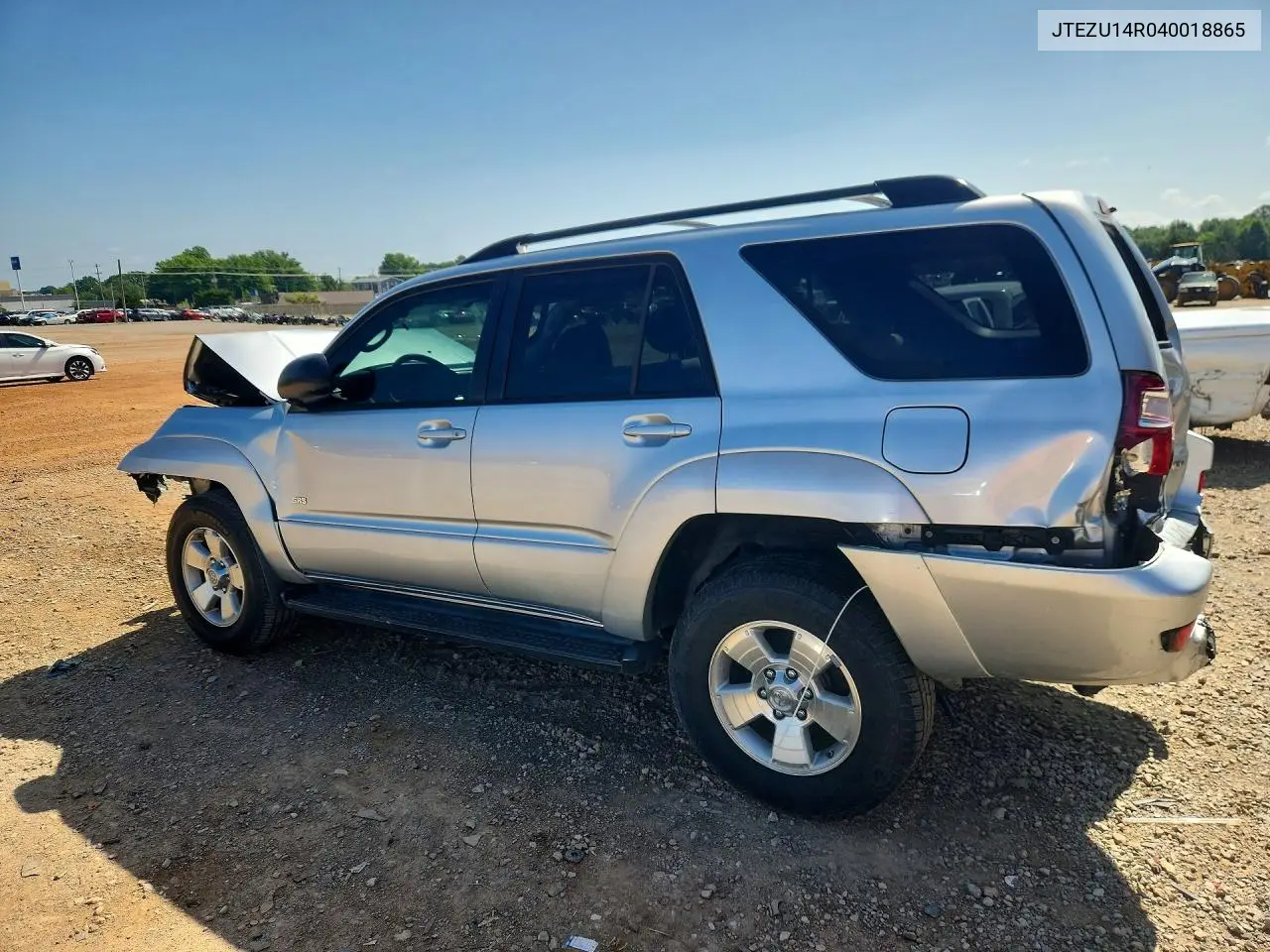 2004 Toyota 4Runner Sr5 VIN: JTEZU14R040018865 Lot: 61872236