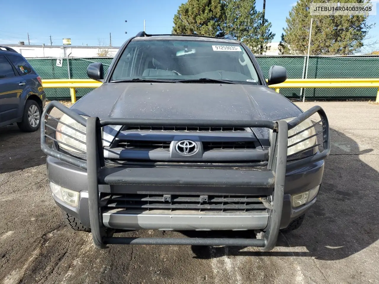 JTEBU14R040039605 2004 Toyota 4Runner Sr5