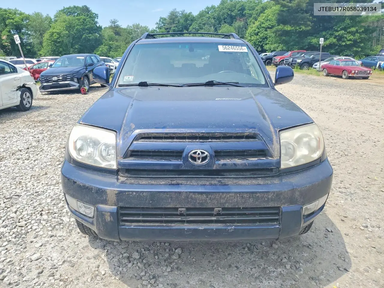 2005 Toyota 4Runner Limited VIN: JTEBU17R058039134 Lot: 56246556