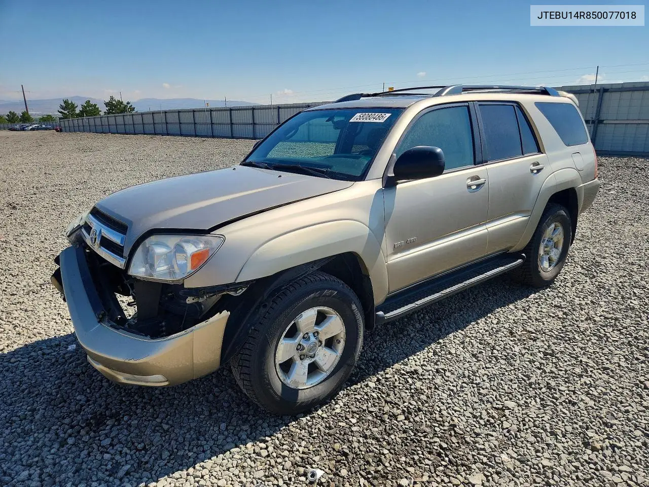 2005 Toyota 4Runner Sr5 VIN: JTEBU14R850077018 Lot: 58080486
