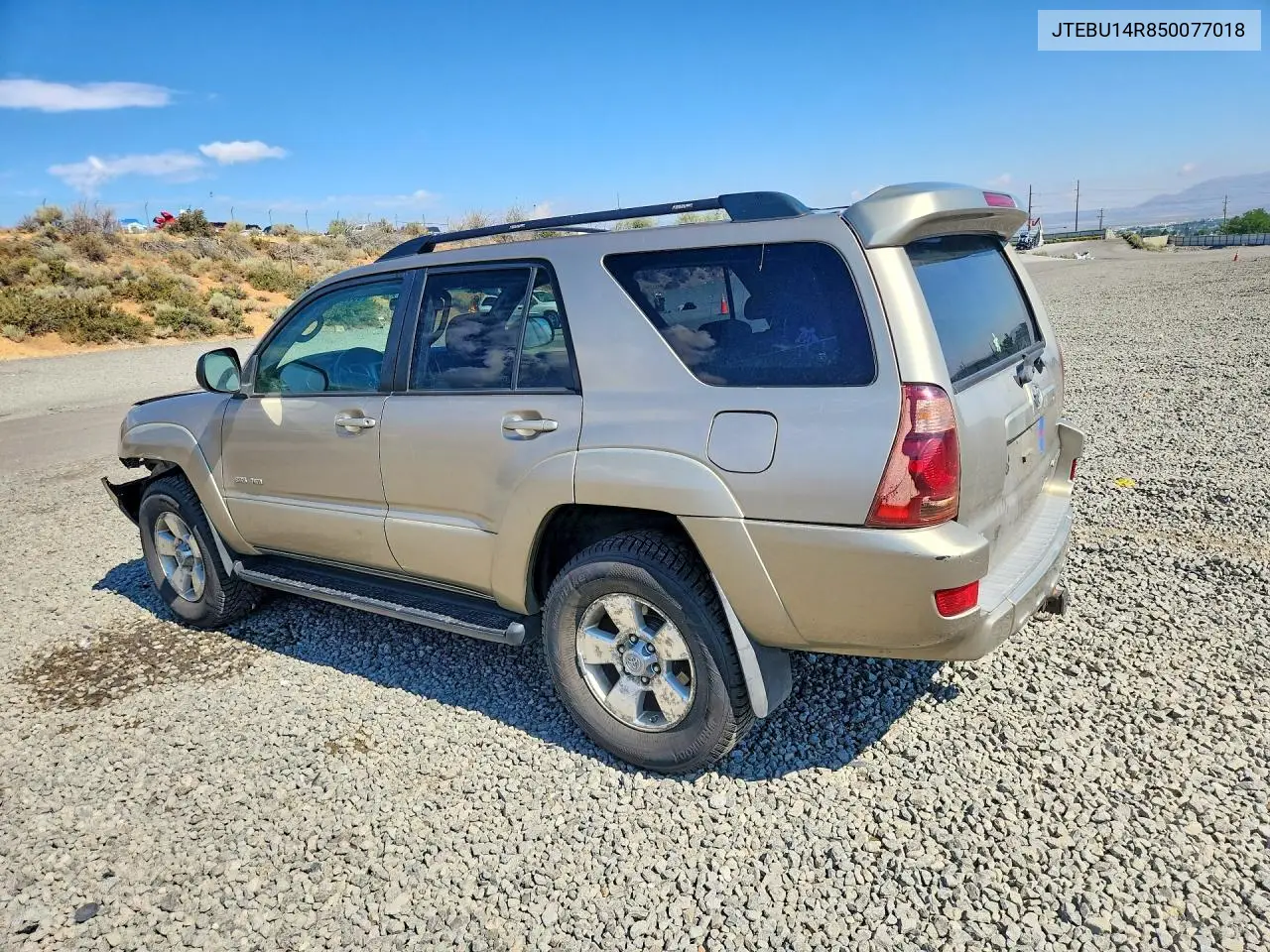 2005 Toyota 4Runner Sr5 VIN: JTEBU14R850077018 Lot: 58080486