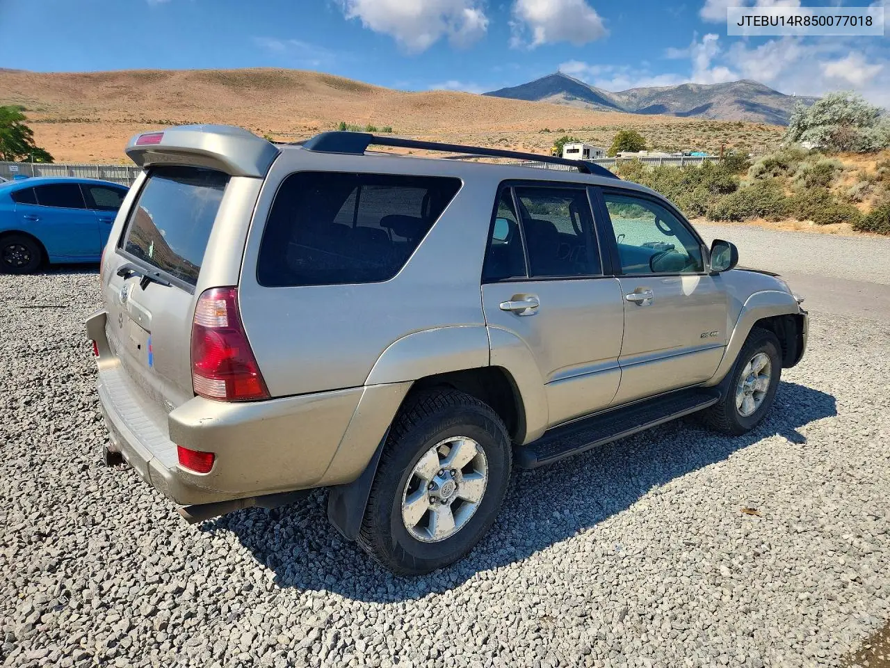 2005 Toyota 4Runner Sr5 VIN: JTEBU14R850077018 Lot: 58080486